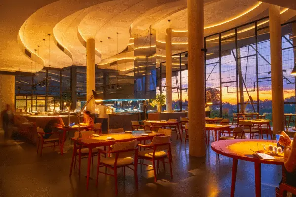 Locavore restaurant interior in Ubud, Bali